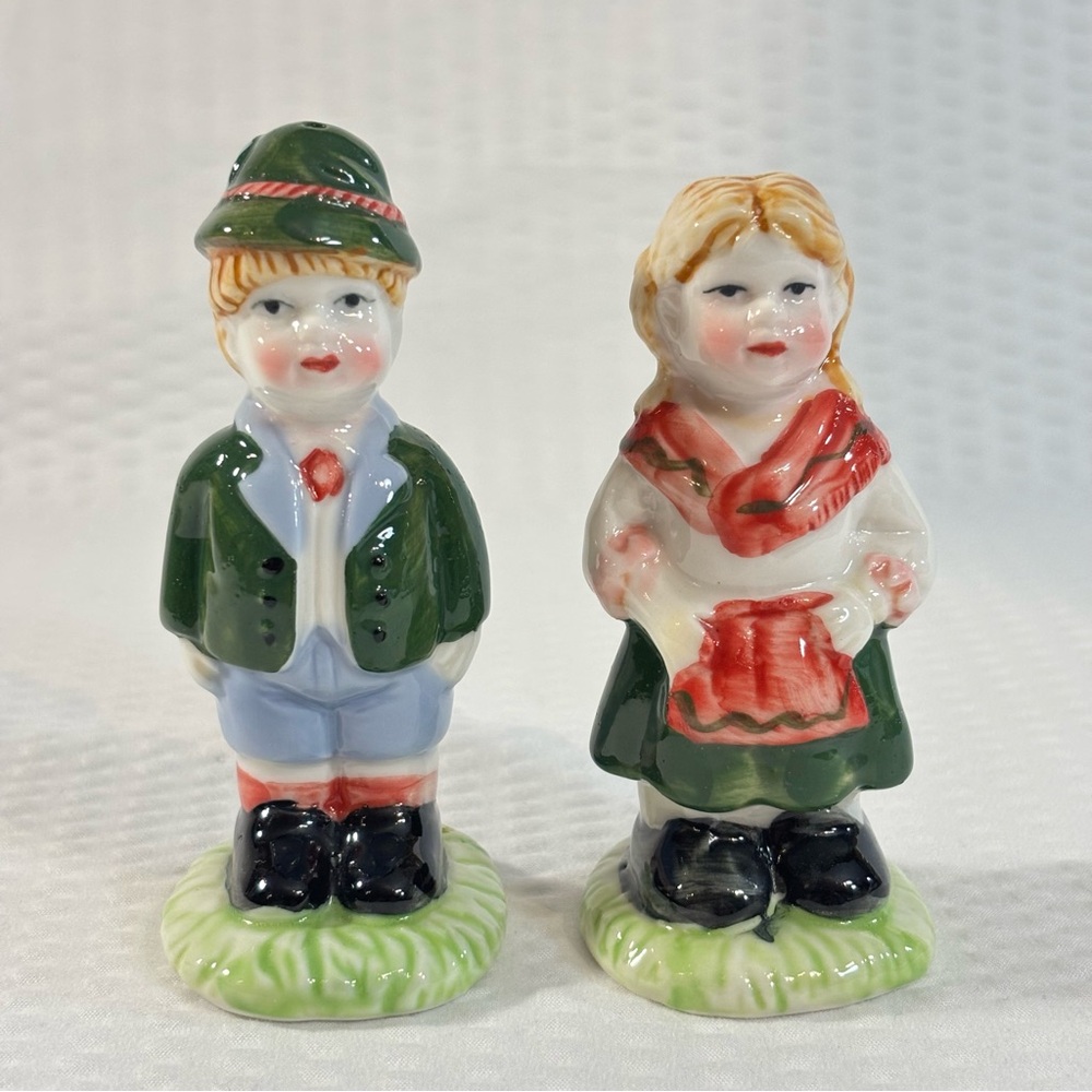 VTG German Boy & Girl Figurine Salt & Pepper Shaker by Royal Copenhagen